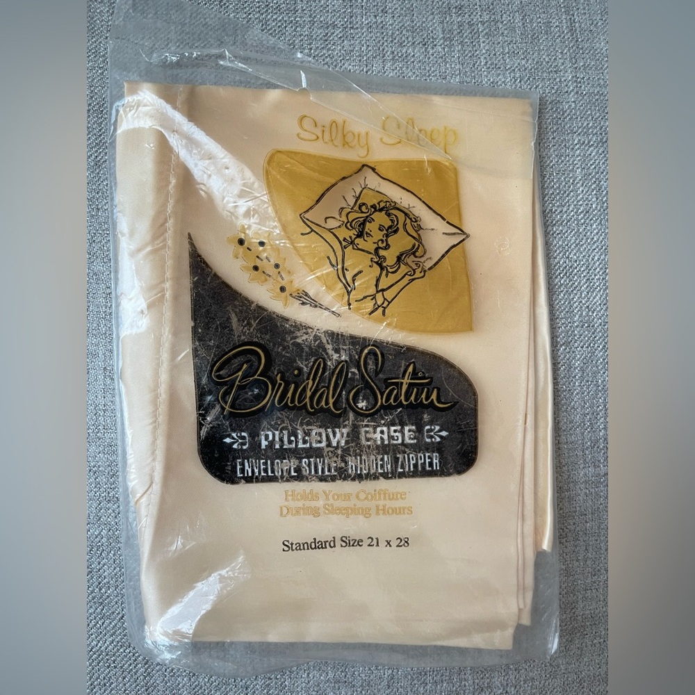 Vintage Silky Sleep Bridal Satin Pillow Case